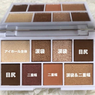 ミニチョコレートアイシャドウパレット ヌード/MAKEUP REVOLUTION/パウダーアイシャドウを使ったクチコミ（3枚目）