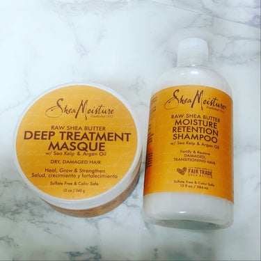 Shea Moisture
RAW SHEA BUTTER
シャンプー マスク

lookfantasticの「乾燥した髪」のカテゴリーに入ってたので購入。
（iHerbでも販売されてます！）
いやぁー