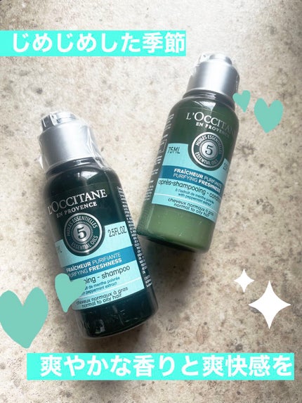 ファイブハーブス ピュアフレッシュネス シャンプー/コンディショナー/L'OCCITANE/市販シャンプーを使ったクチコミ(1枚目)