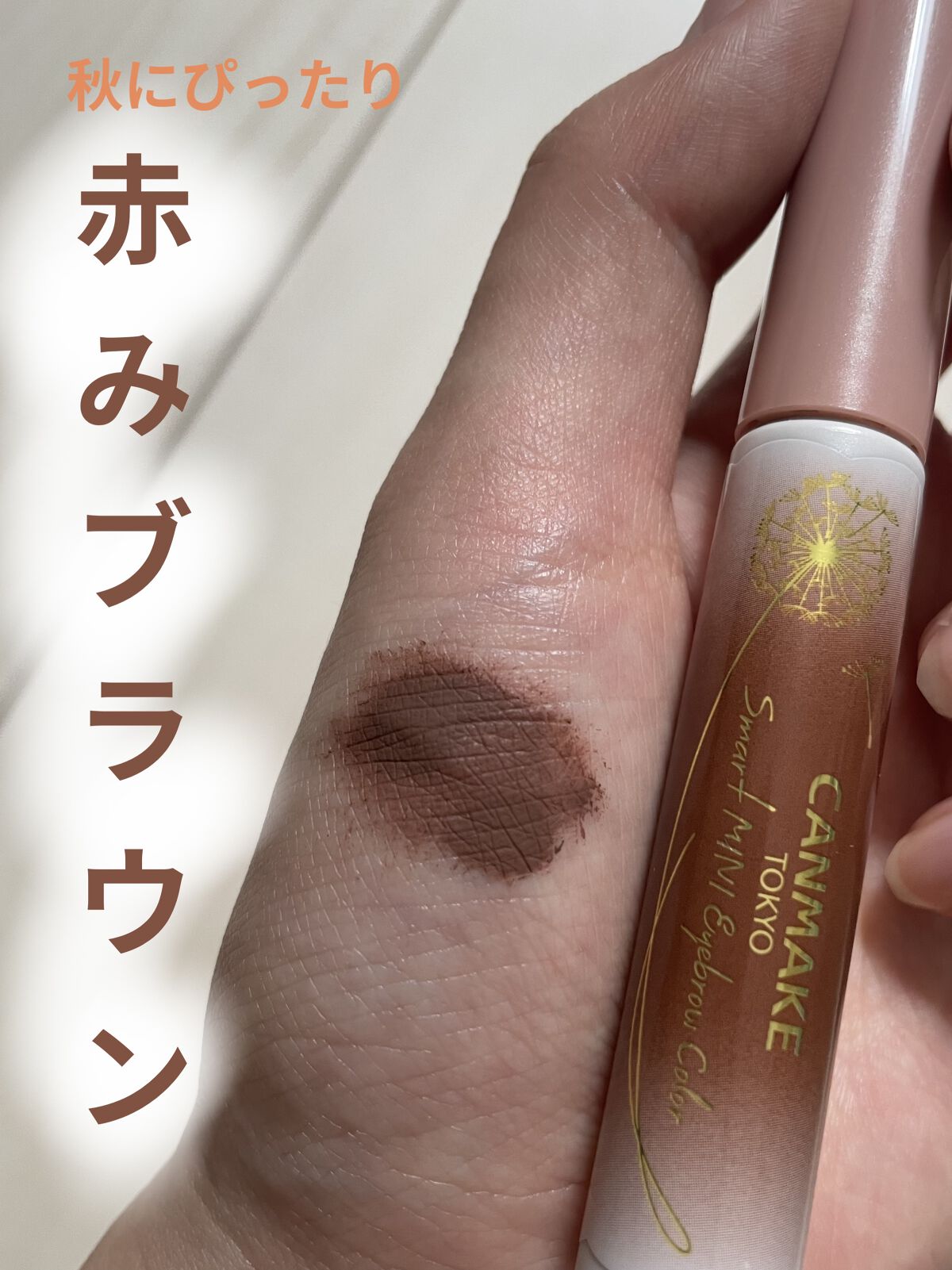 スマートミニアイブロウカラー 01 いつものブラウン/キャンメイク/眉マスカラを使ったクチコミ（1枚目）