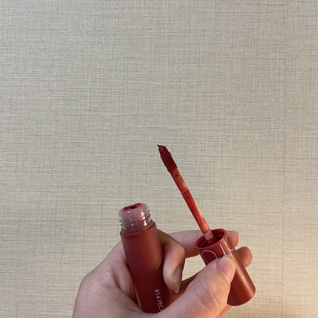 ゼロベルベットティント 14 ピーカンタルト(PEACAN TARTE)/rom&nd/リップティントを使ったクチコミ（3枚目）