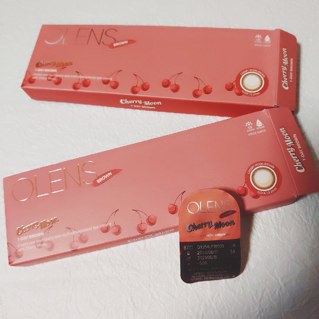 Cherry Moon 1day/OLENS/カラーコンタクトレンズを使ったクチコミ（3枚目）