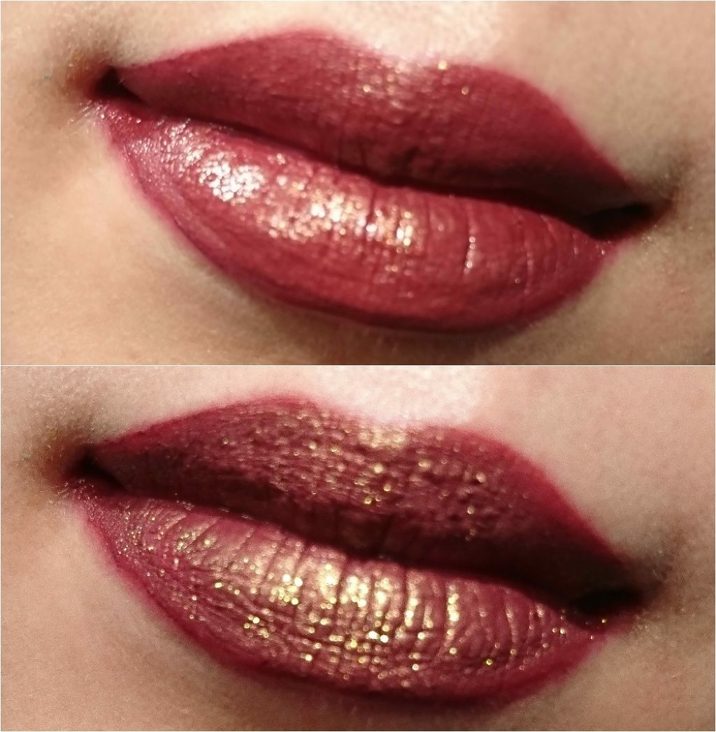 グリッター ゴールズ リキッド リップスティック/NYX Professional Makeup/口紅を使ったクチコミ(4枚目)