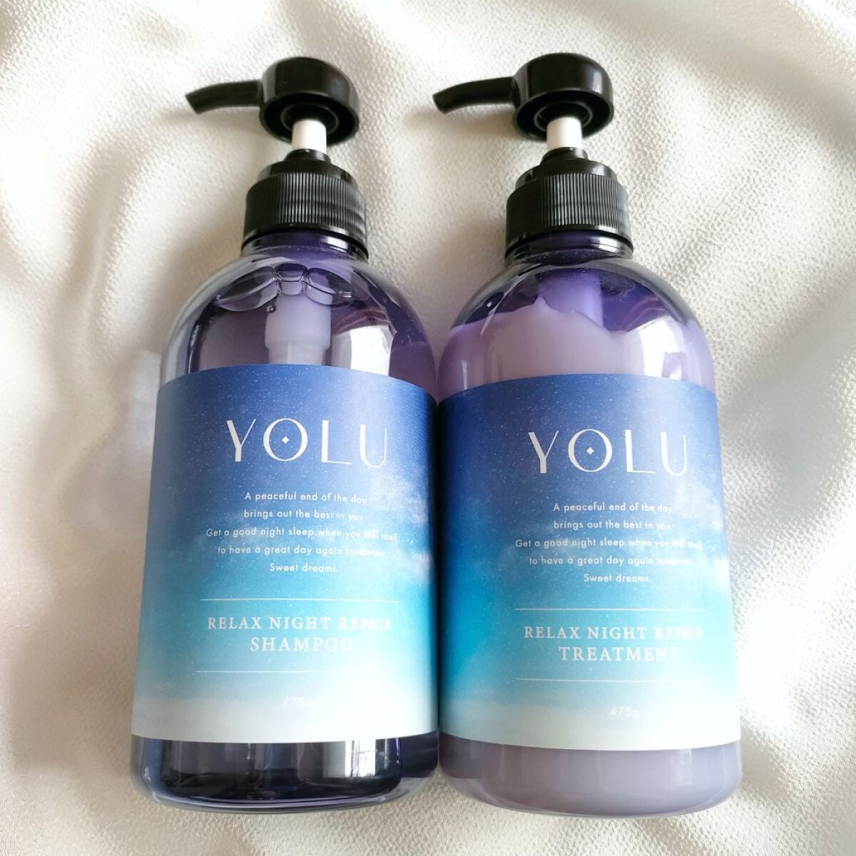 リラックスナイトリペア シャンプー/トリートメント/YOLU/市販シャンプーを使ったクチコミ(1枚目)
