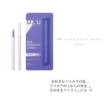 EYE OPENING LINER/UZU BY FLOWFUSHI/リキッドアイライナーを使ったクチコミ（3枚目）