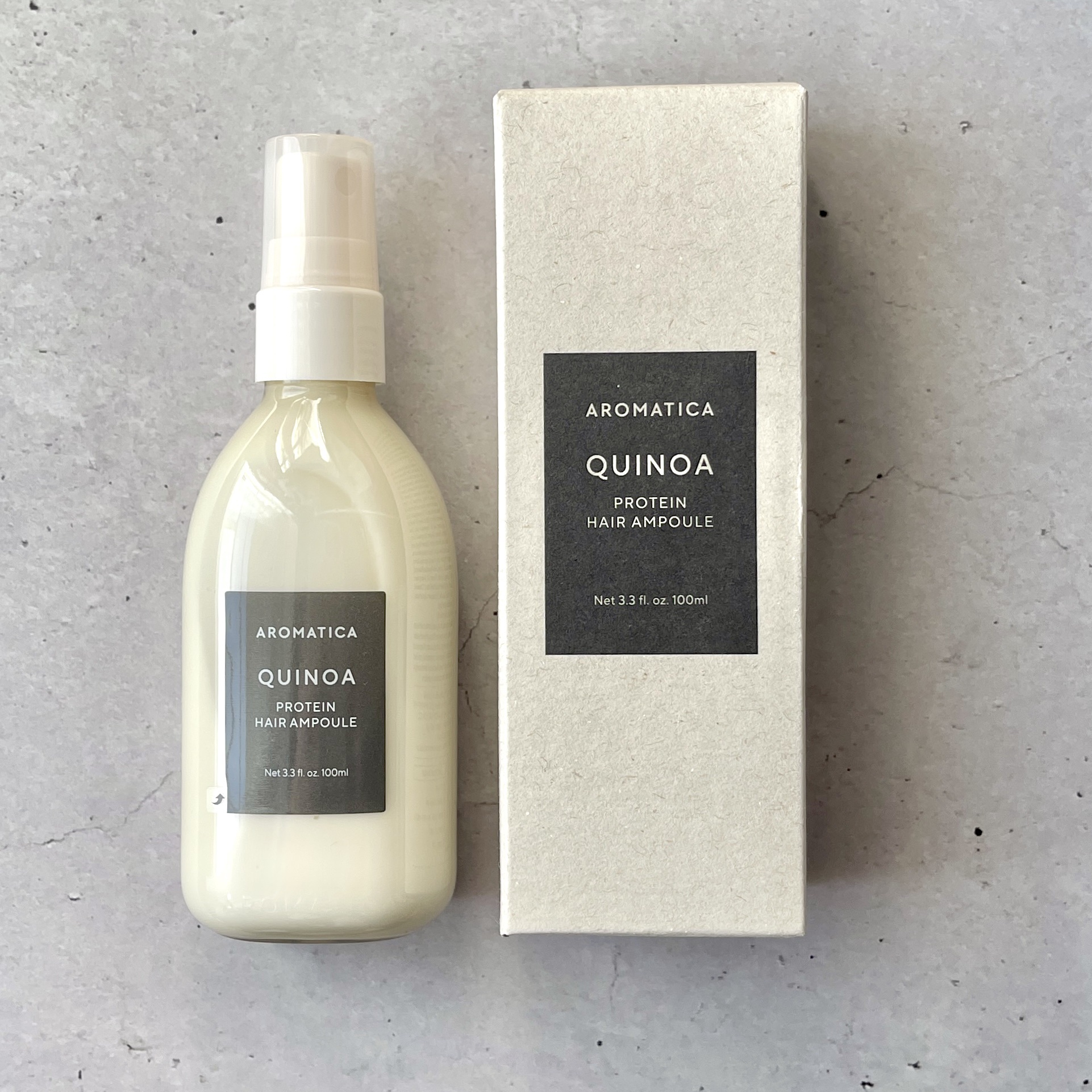 キヌアプロティンアンプル/AROMATICA/アウトバストリートメントを使ったクチコミ（1枚目）