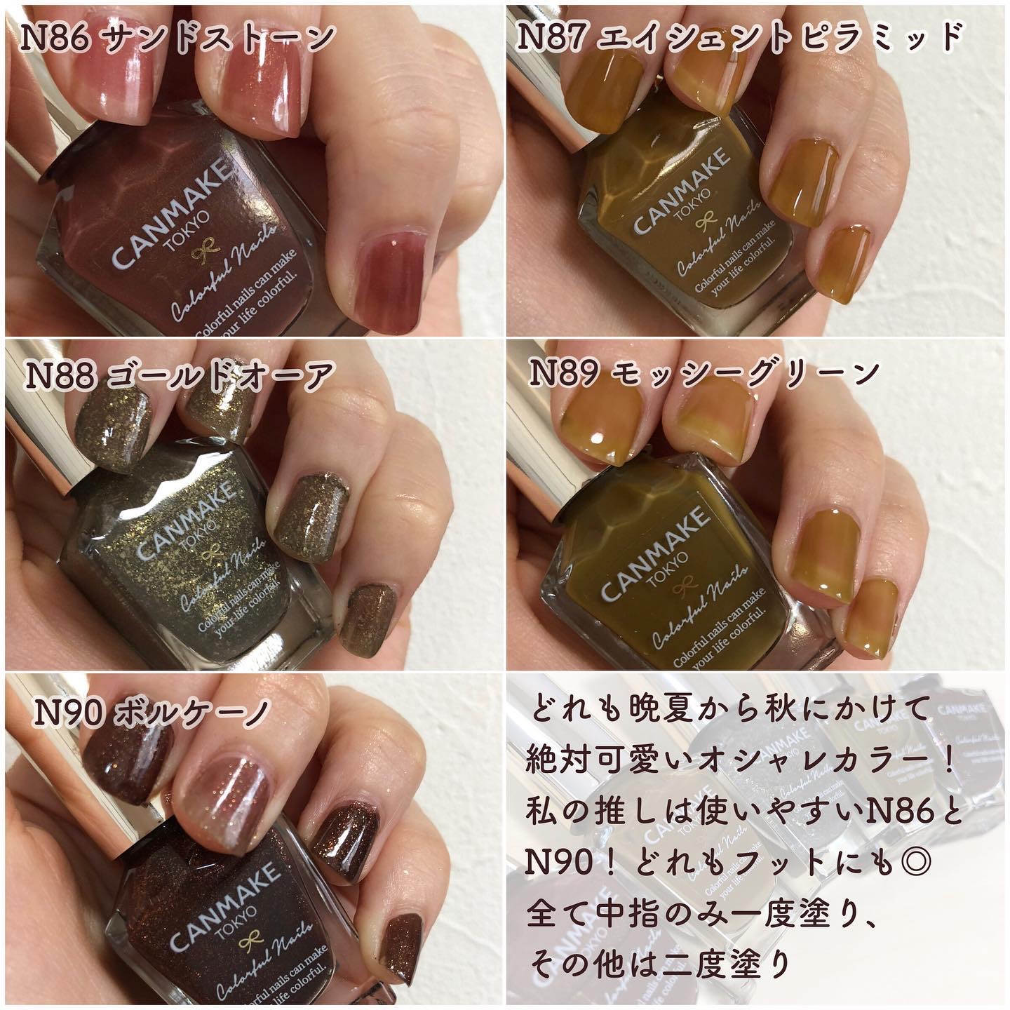 カラフルネイルズ/キャンメイク/マニキュアを使ったクチコミ（2枚目）