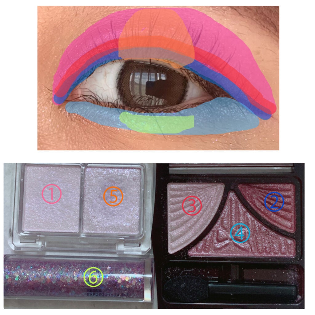 ジューシーピュアアイズ/キャンメイク/アイシャドウパレットを使ったクチコミ(4枚目)