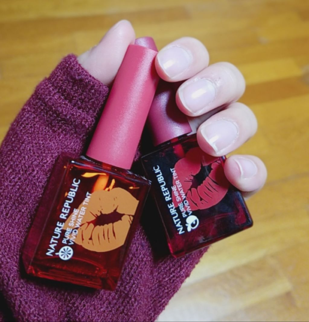 ピュア シャイン ビビッド ウォーター ティント/ネイチャーリパブリック/リップティントを使ったクチコミ（3枚目）