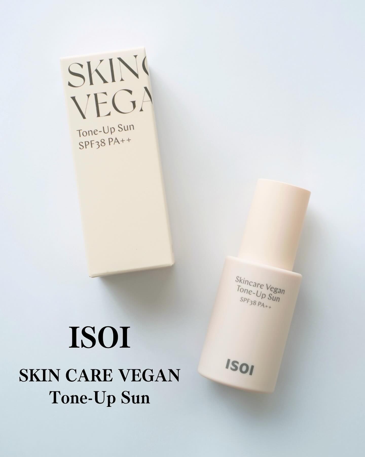 スキンケアヴィーガン トーンアップサンSPF38 PA++/ISOI/日焼け止めミルクを使ったクチコミ（1枚目）