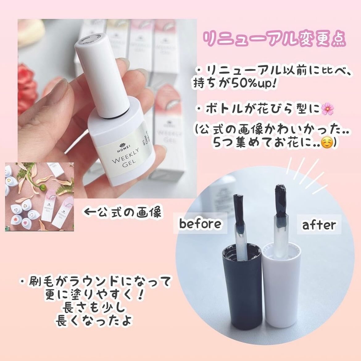 HOMEI ウィークリージェル/HOMEI/ジェルネイルを使ったクチコミ(8枚目)