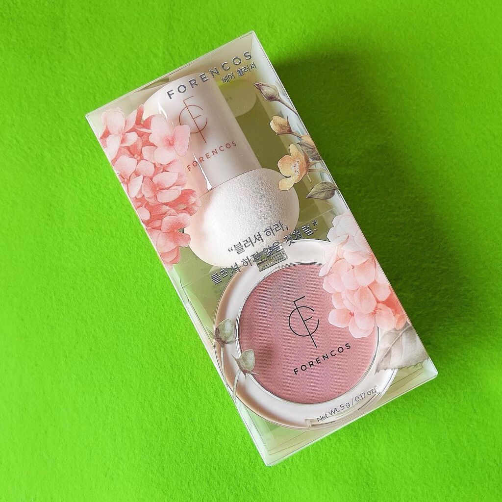 ベアブラッシャー パフ付き 05 ラブローン/フォレンコス/パウダーチークを使ったクチコミ（1枚目）