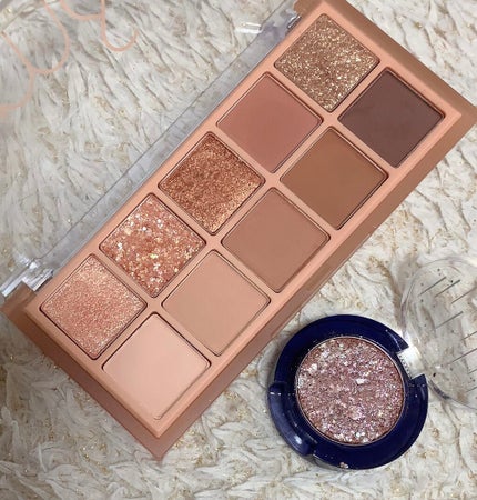 グリッター シャドウ カラー/rom&nd/グリッターを使ったクチコミ(4枚目)