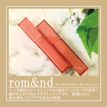 デュイフルウォーターティント/rom&nd/リップグロスを使ったクチコミ（2枚目）