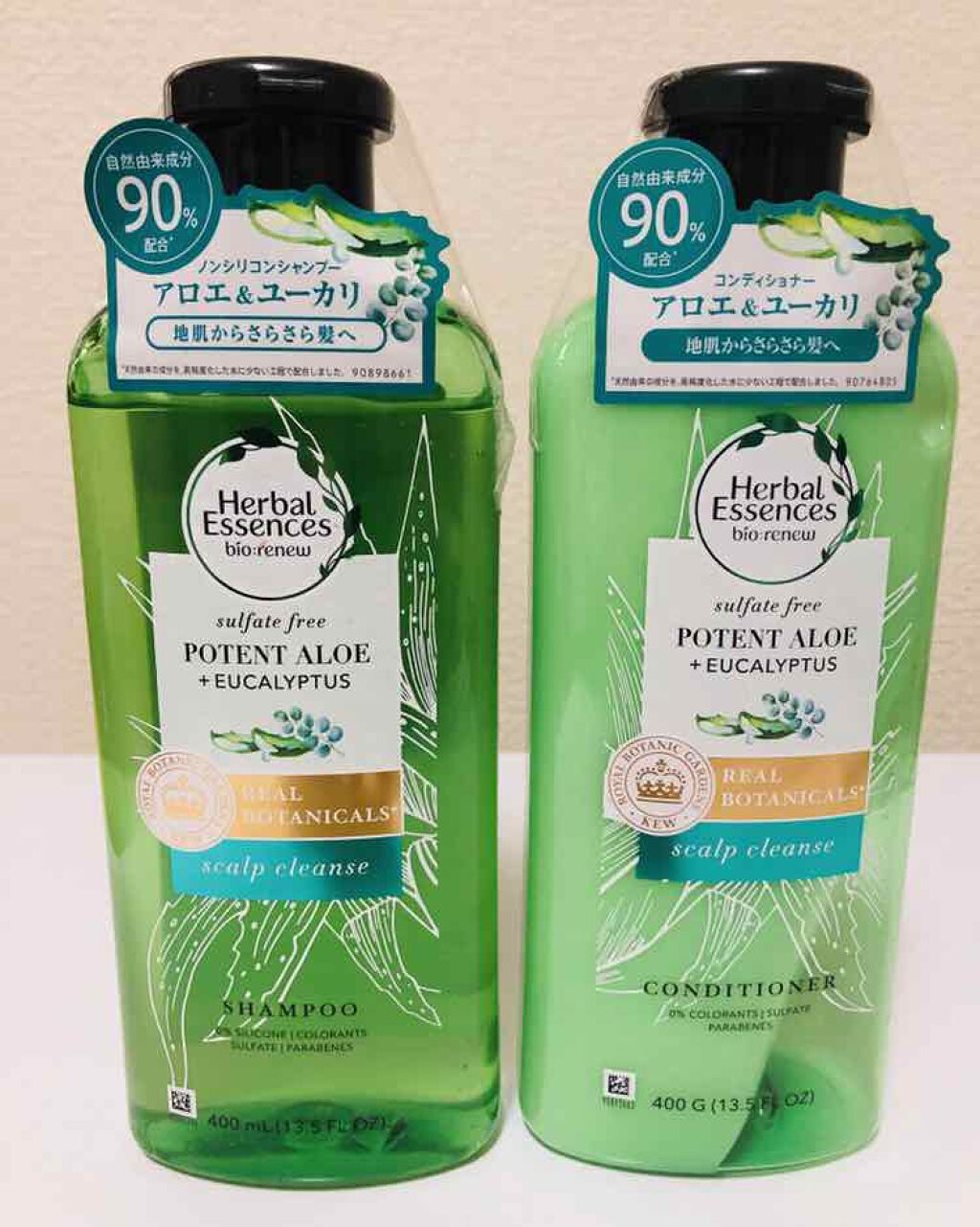 ビオリニュー アロエ＆ユーカリ シャンプー／コンディショナー/ハーバルエッセンス/市販シャンプーを使ったクチコミ（1枚目）