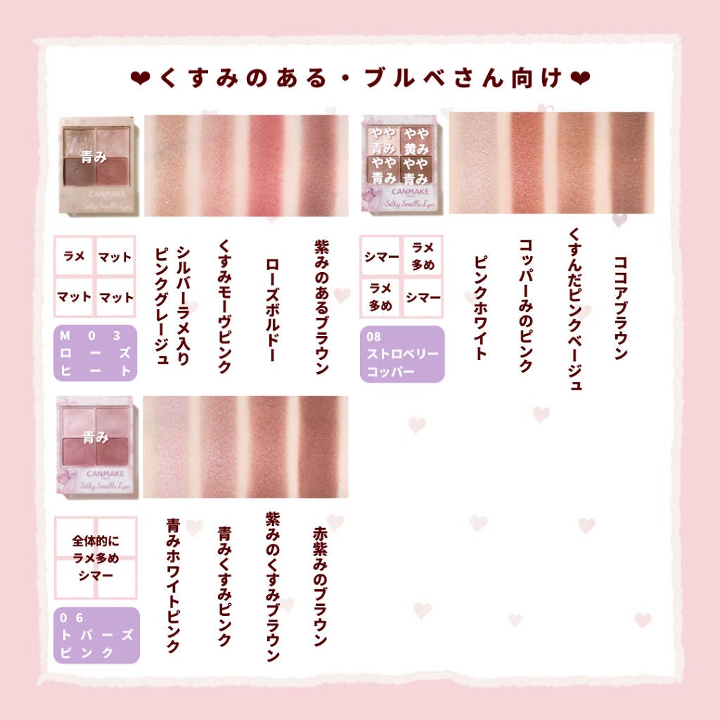 シルキースフレアイズ/キャンメイク/アイシャドウパレットを使ったクチコミ(5枚目)