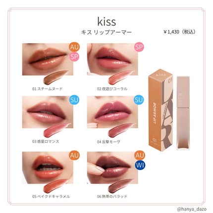 リップアーマー/KiSS/口紅を使ったクチコミ(1枚目)