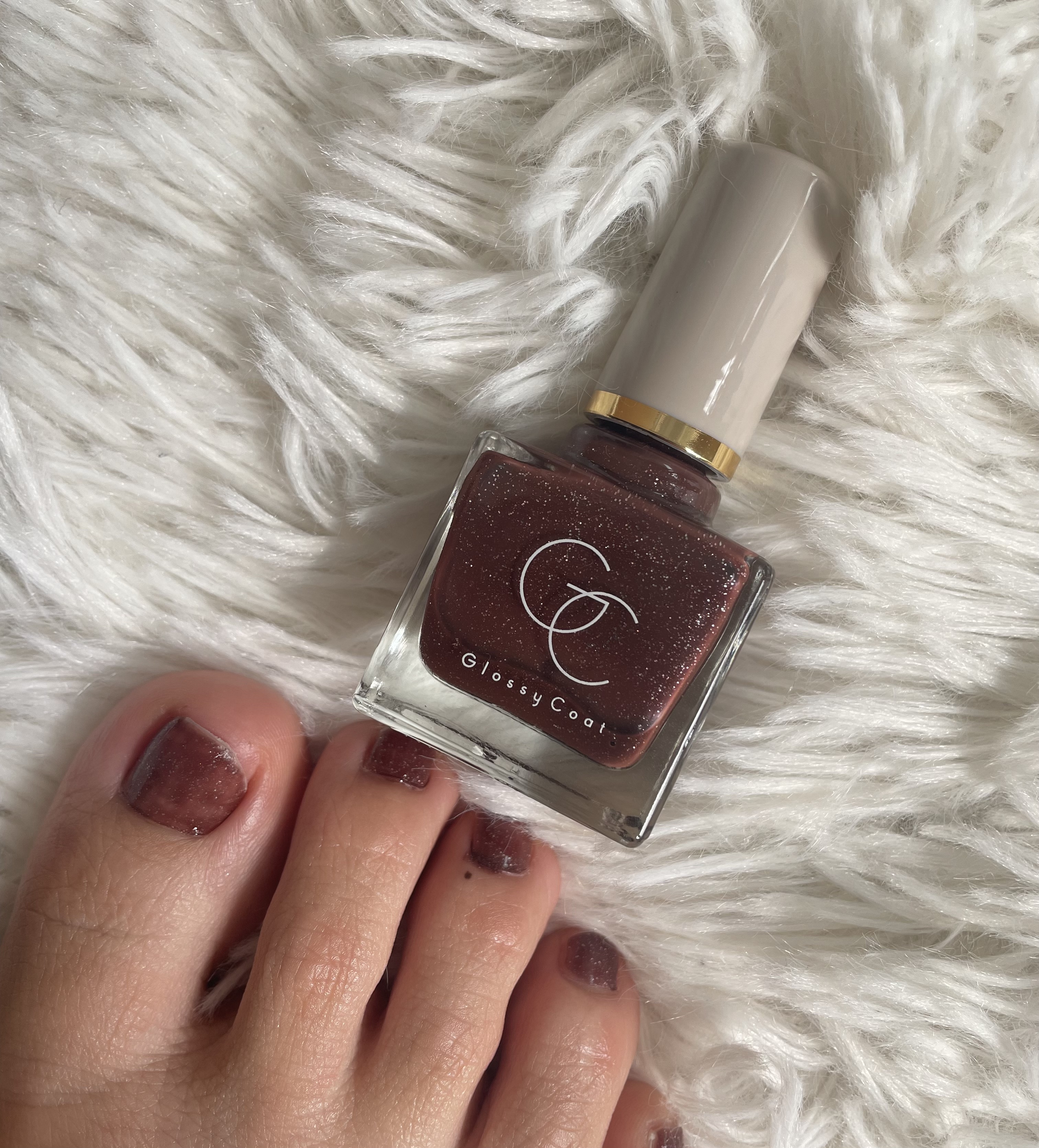 グロッシーコート ラベンダーグレージュ/スキューズミー/オールインワンネイルを使ったクチコミ（2枚目）