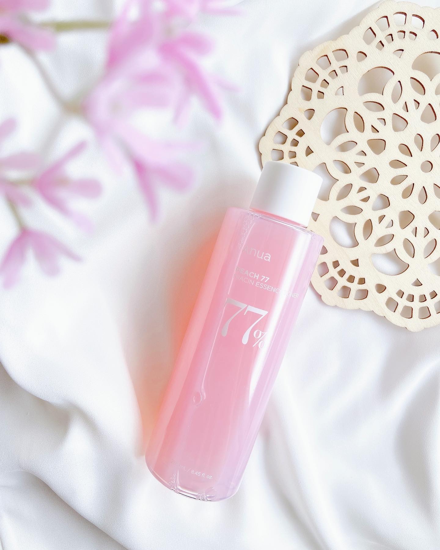 𓂃◌𓈒𓐍 
　
ピンクのパッケージがすごく可愛い　
━━━━━━━━━━━━━━━ 
　　　　　　Anua 
桃77% ナイアシン エッセンス トナー　
━━━━━━━━━━━━━━━ 
　
ドクダミトナーで有名なAnuaのスキンケア