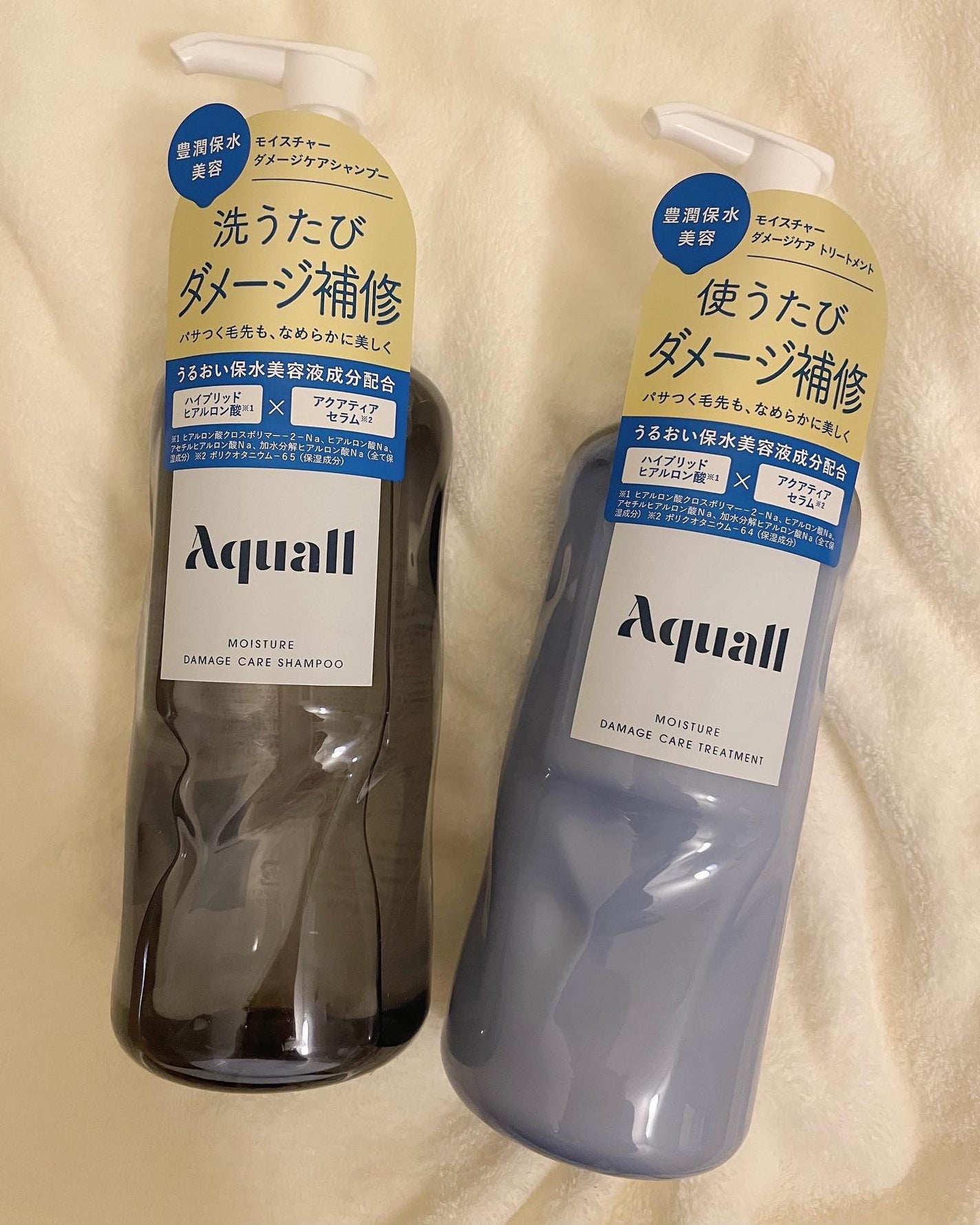 まる on LIPS 「アクオルモイスチャーリペアシャンプー&トリートメント🧴泡立ちが..」(1枚目)