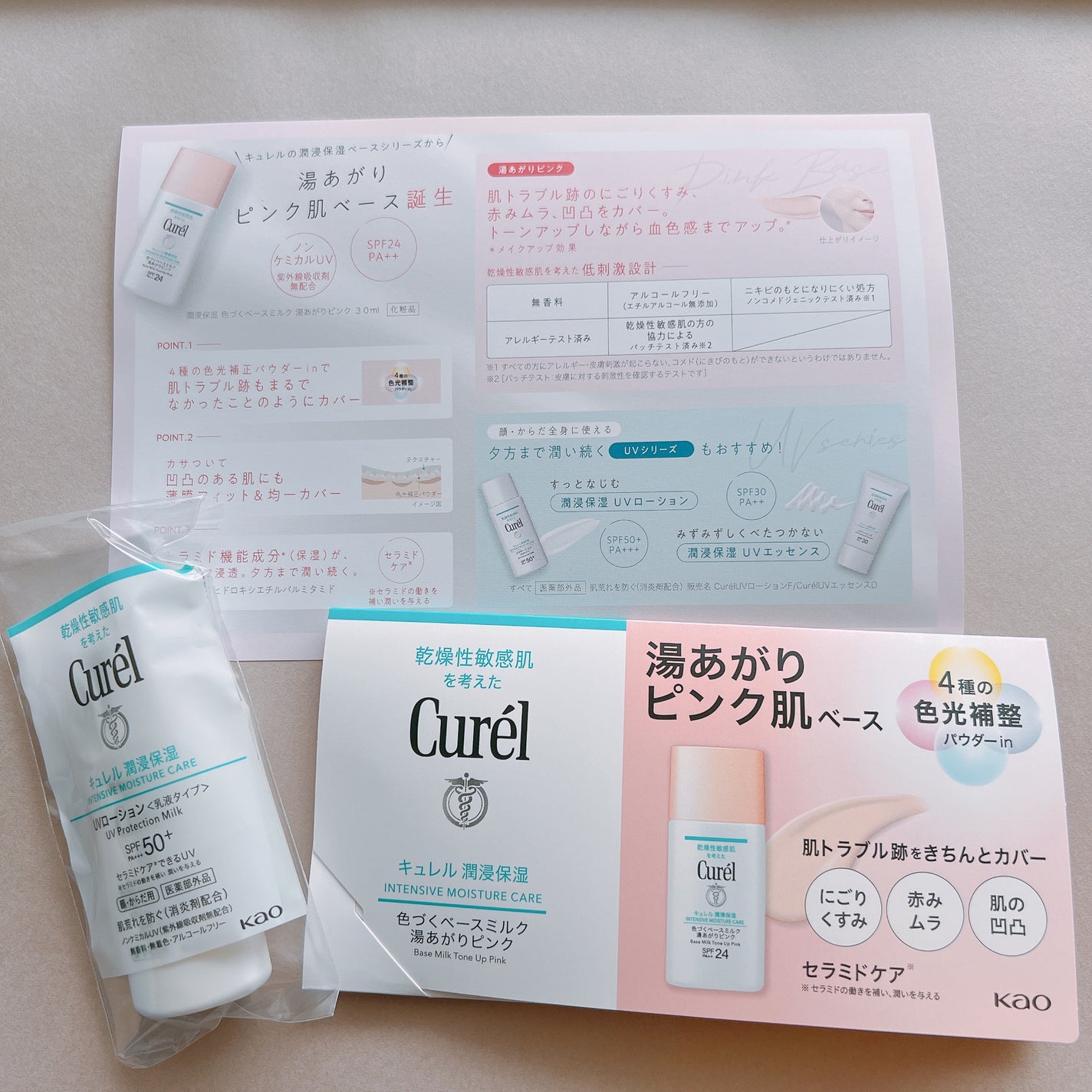 キュレル 潤浸保湿 色づくベースミルク 湯あがりピンク/キュレル/化粧下地を使ったクチコミ(3枚目)