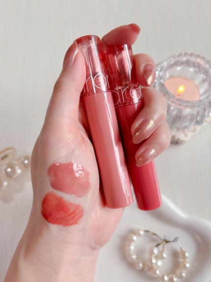 グラスティングカラーグロス/rom&nd/リップグロスを使ったクチコミ(8枚目)