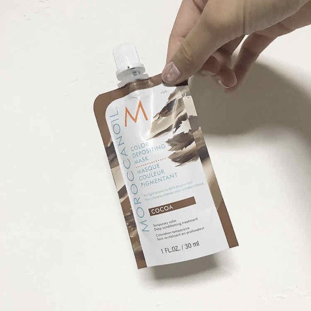 カラーデポジティングマスク/モロッカンオイル/洗い流すヘアトリートメントを使ったクチコミ(3枚目)