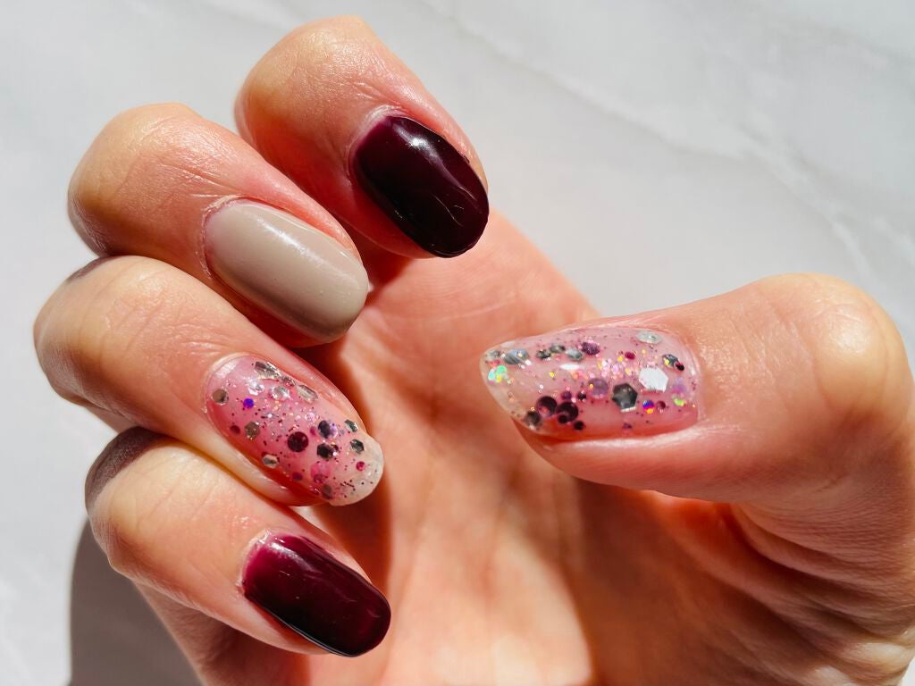 ジェルネイル(ライト対応)/セリア/ジェルネイルを使ったクチコミ(1枚目)