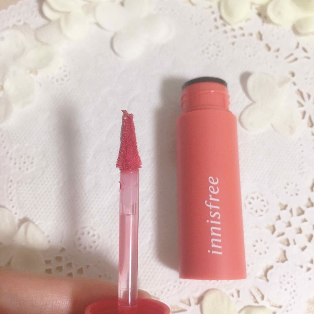 ビビッドコットン インクティント/innisfree/口紅を使ったクチコミ(4枚目)