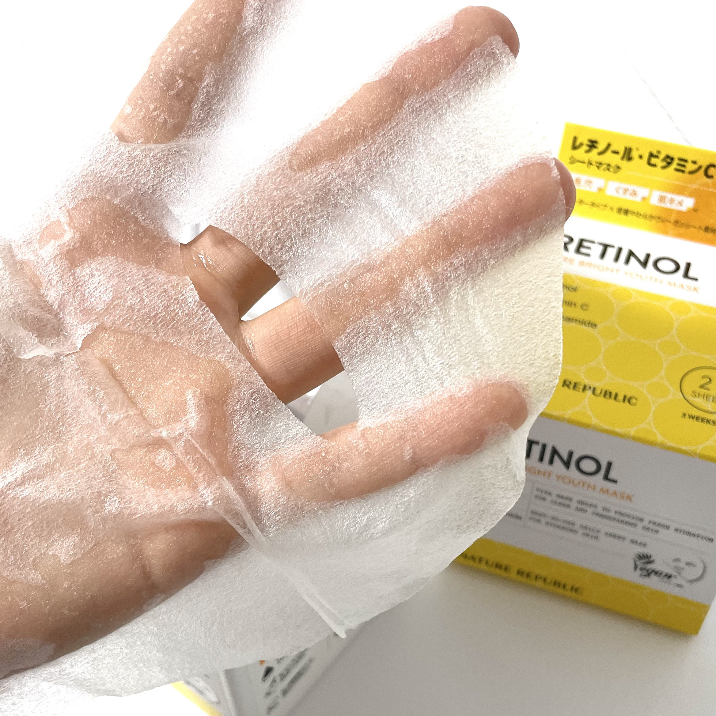 キューブマスク レチノール/ネイチャーリパブリック/シートマスク・パックを使ったクチコミ（2枚目）