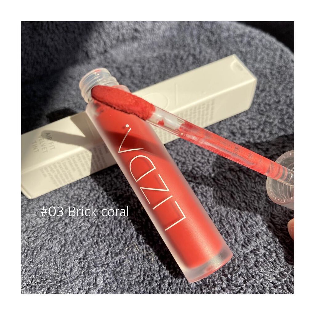 エアフィットベルベットティント/LIZDA/リップティントを使ったクチコミ（3枚目）