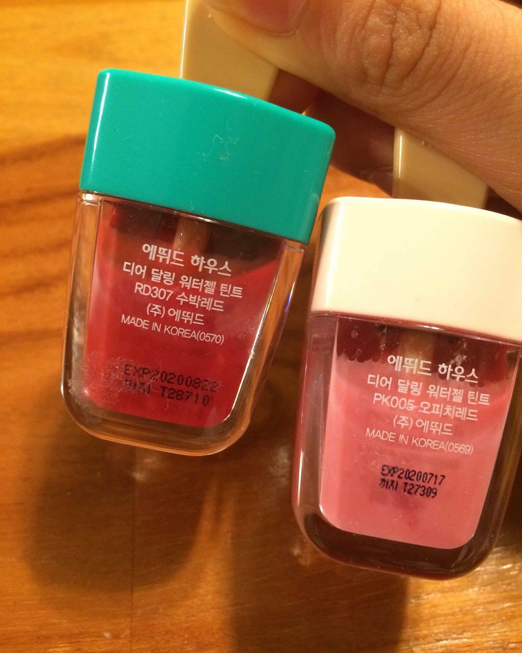 ディアダーリン ウォータージェルティント （アイスティント）/ETUDE/口紅を使ったクチコミ（2枚目）