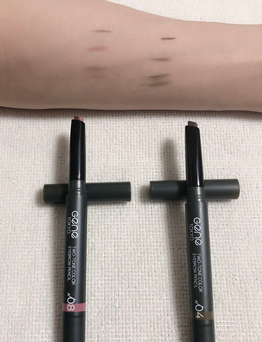 ツートンカラーアイブロウペンシル/GENE TOKYO/アイブロウペンシルを使ったクチコミ(7枚目)