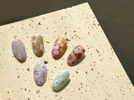 Flower art colour/ARKEY TOKYO/ジェルネイルを使ったクチコミ(4枚目)