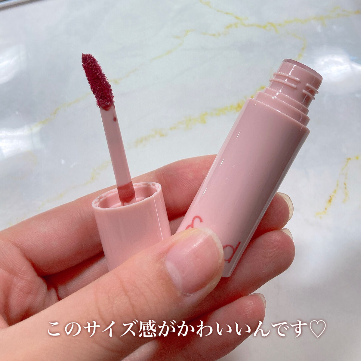 アンドバイロムアンド　グラッシーボムティント/&nd by rom&nd/リップティントを使ったクチコミ（3枚目）