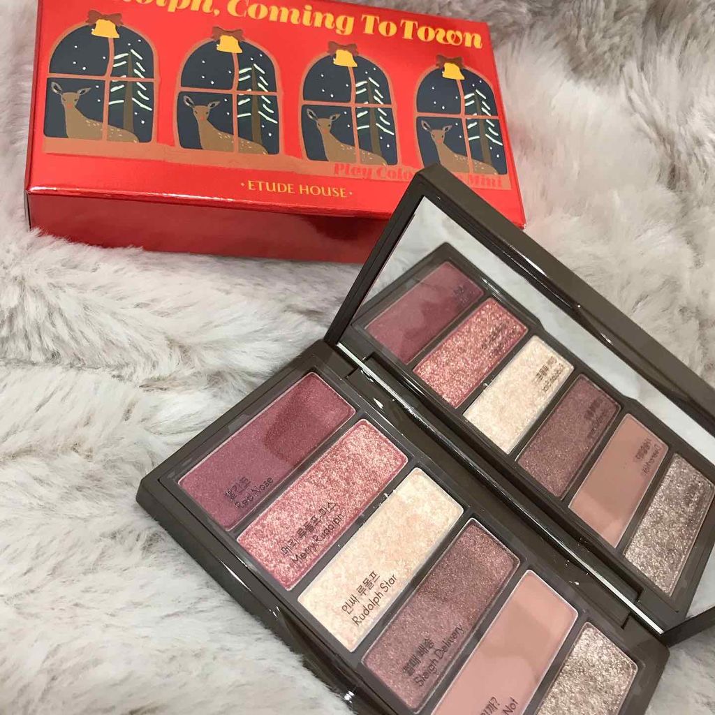 ルドルフ プレイカラー アイシャドウミニ トナカイ/ETUDE/アイシャドウパレットを使ったクチコミ（2枚目）