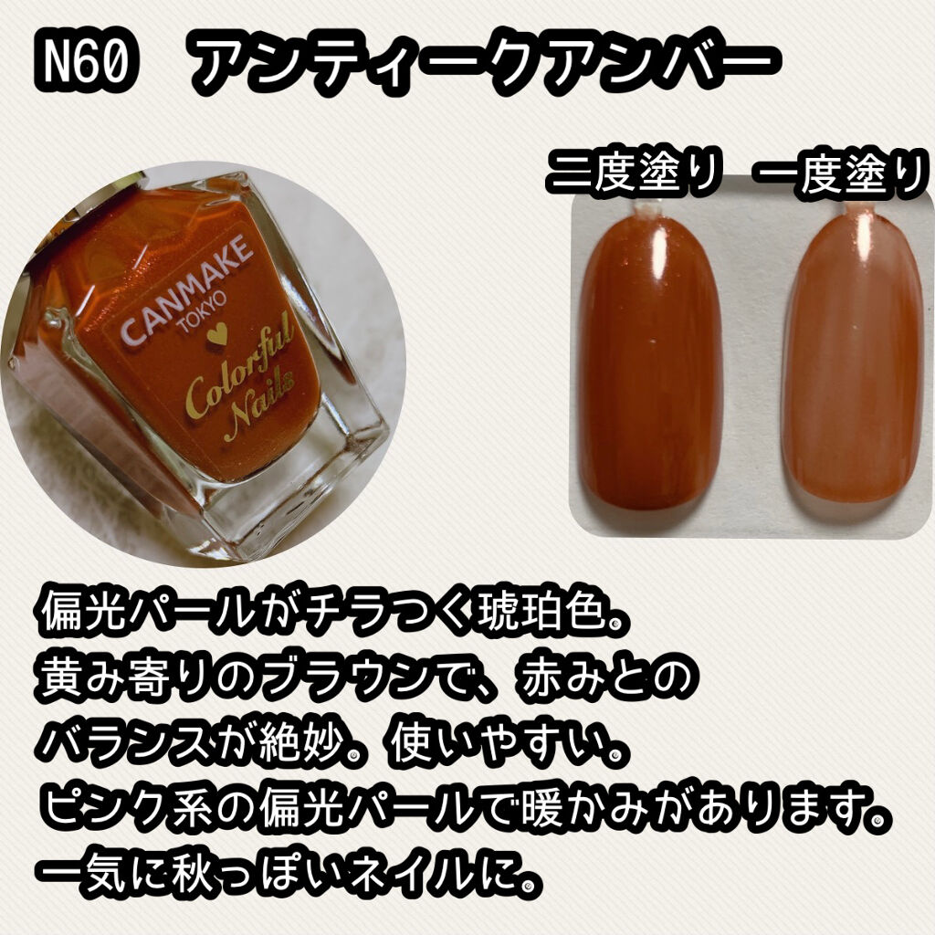 カラフルネイルズ/キャンメイク/マニキュアを使ったクチコミ（2枚目）