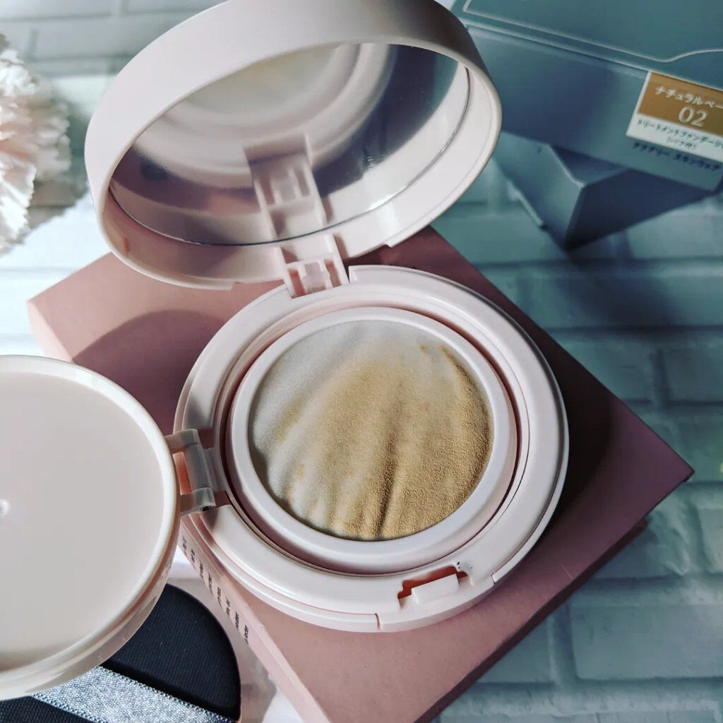 アクアリースキンウェア 02 ナチュラルベージュ/ESPRIQUE/クッションファンデーションを使ったクチコミ（3枚目）