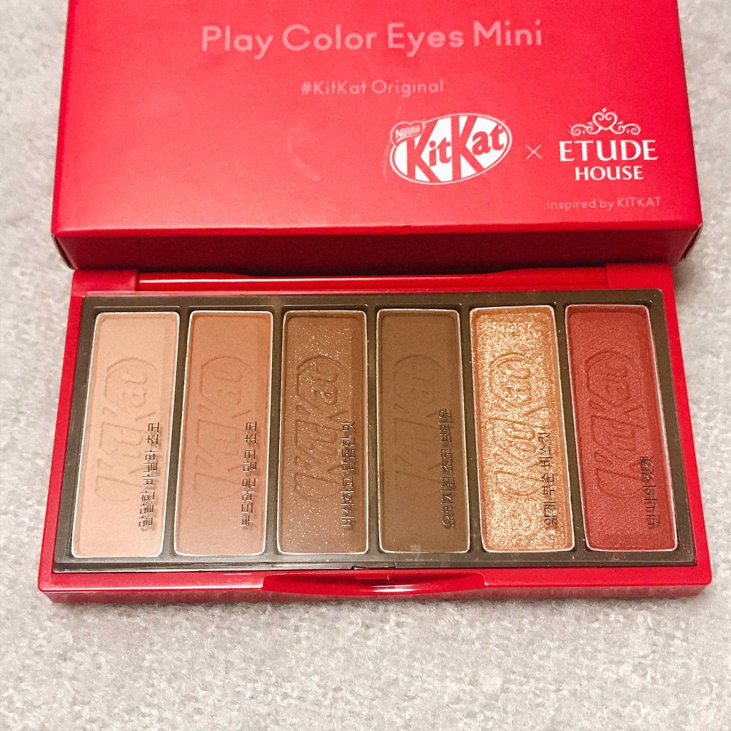 プレイカラーアイズ ミニ #キットカットオリジナル/ETUDE/アイシャドウパレットを使ったクチコミ(2枚目)
