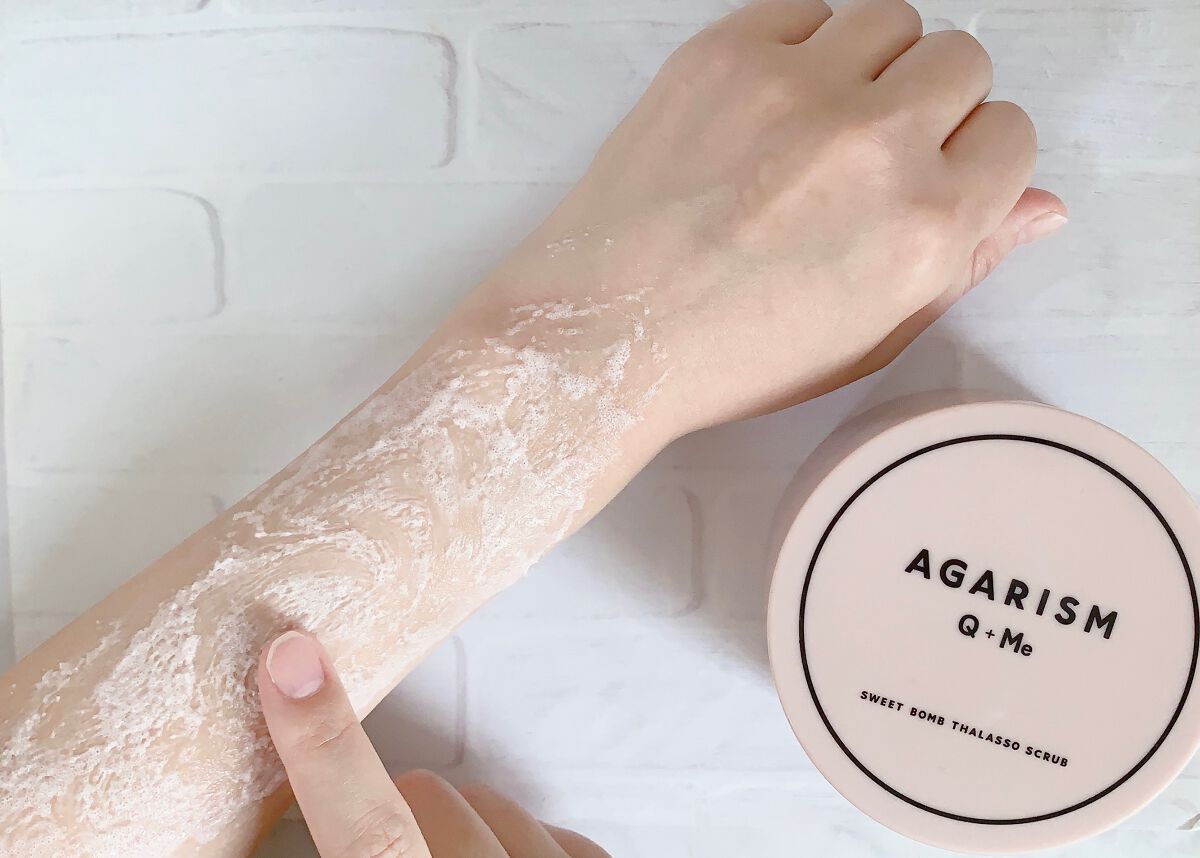 Q+Me スウィート ボム タラソ スクラブ/AGARISM/バスト・ヒップケアを使ったクチコミ(7枚目)