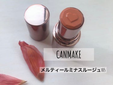 《CANMAKE 新作限定色　メープルマロン》

気になってたリップ。
#canmake #メルティールミナスルージュ の
新作で限定のT05 メープルマロン（かわいい名前！！）を購入しました！

名前