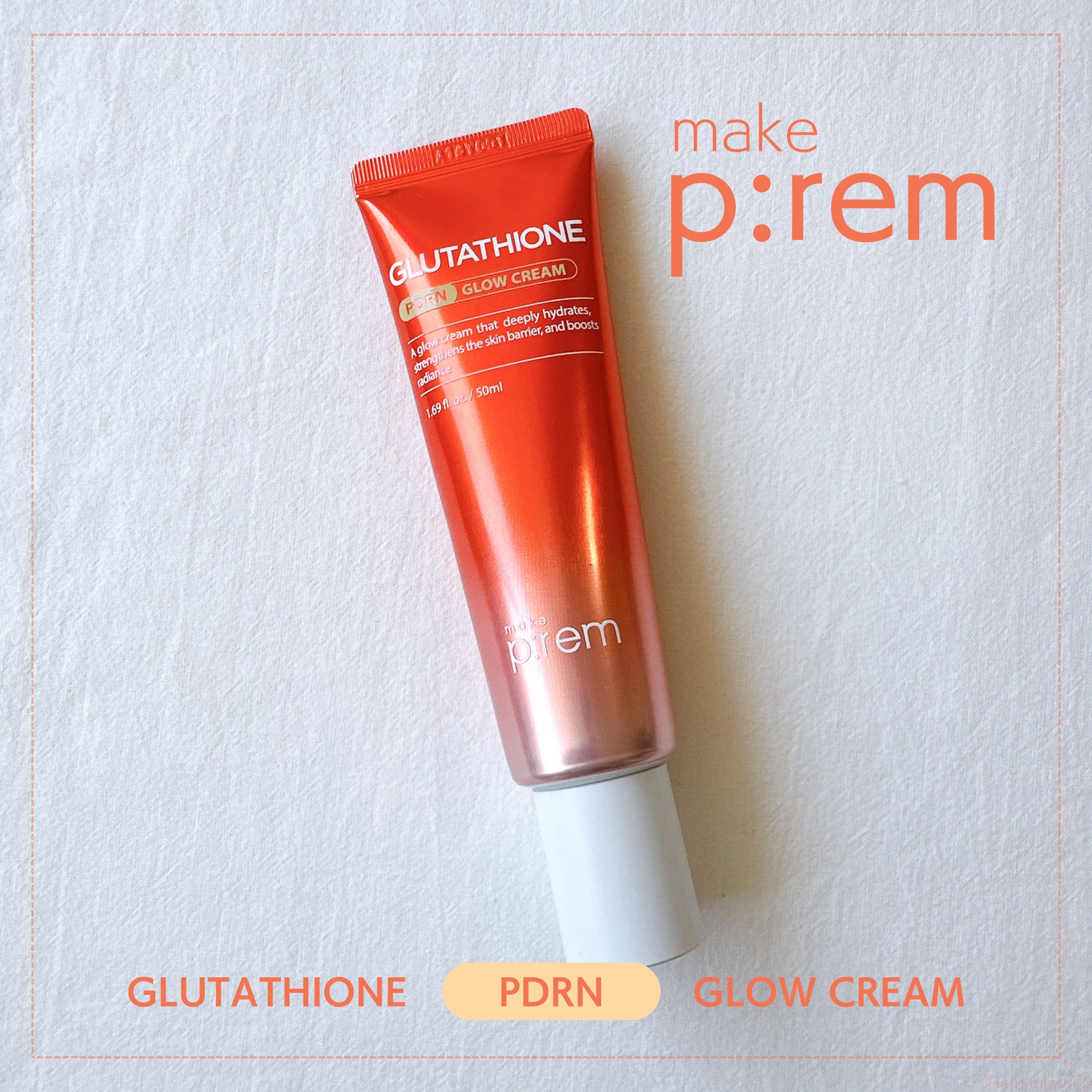 グルタチオンPDRNグロークリーム/make prem/フェイスクリームを使ったクチコミ（1枚目）