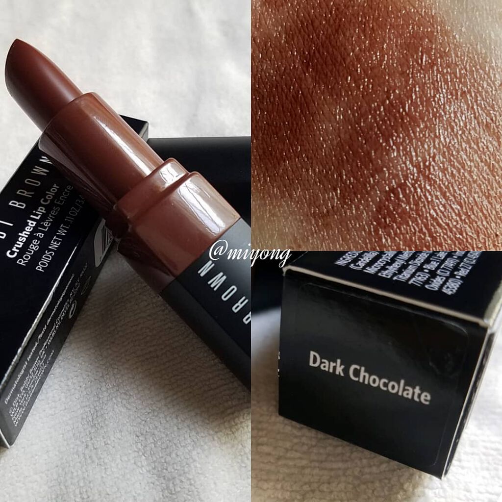 クラッシュド リップ カラー 37 ダークチョコレート/BOBBI BROWN/口紅を使ったクチコミ（3枚目）