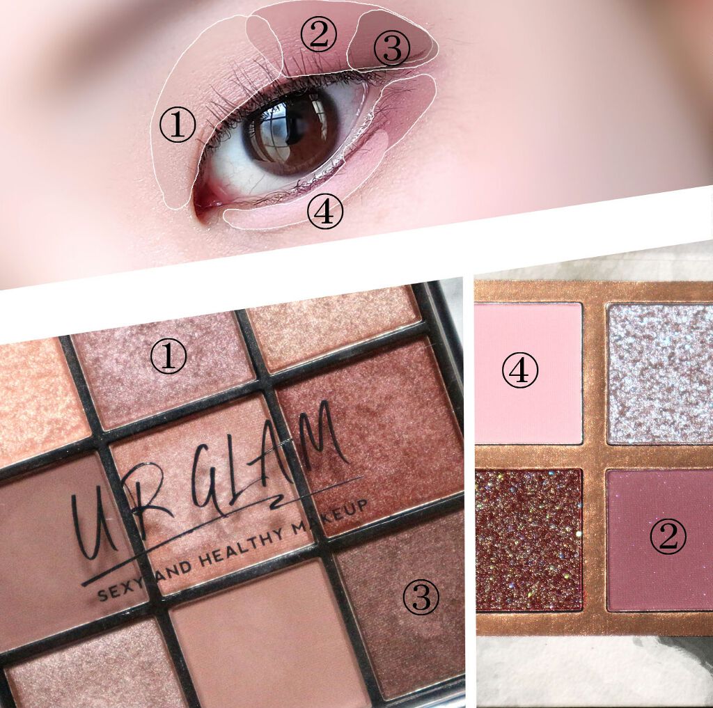 UR GLAM　BLOOMING EYE COLOR PALETTE/U R GLAM/アイシャドウパレットを使ったクチコミ（2枚目）