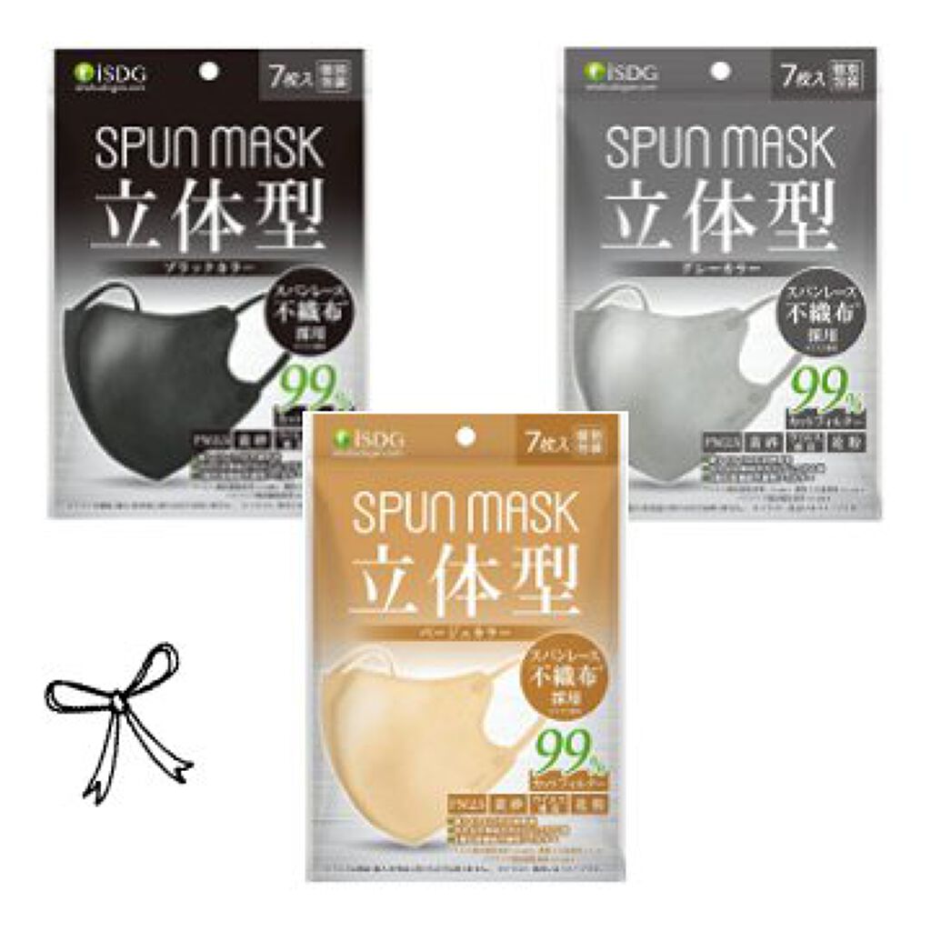 立体型スパンレース不織布カラーマスク/ISDG 医食同源ドットコム/マスクを使ったクチコミ(2枚目)