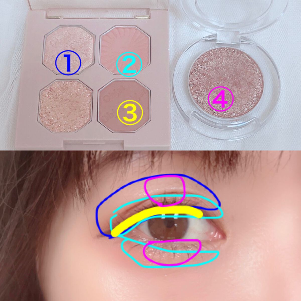 ルックアット マイアイベルベット BR403/ETUDE/単色アイシャドウを使ったクチコミ（3枚目）