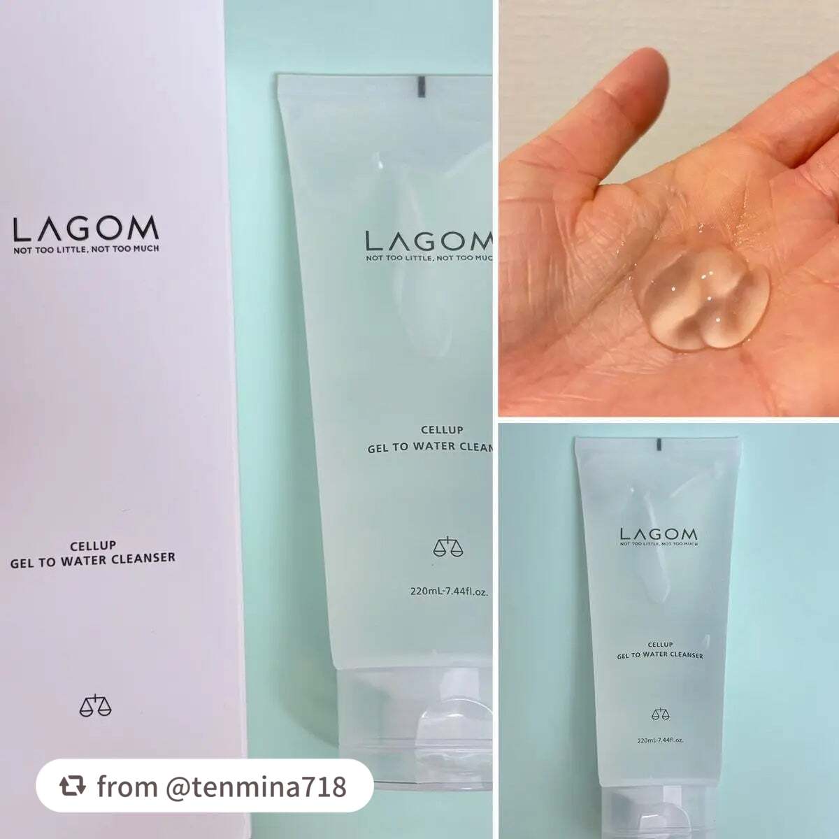 ラゴム ジェルトゥウォーター クレンザー(朝用洗顔)/LAGOM /その他洗顔料を使ったクチコミ(2枚目)