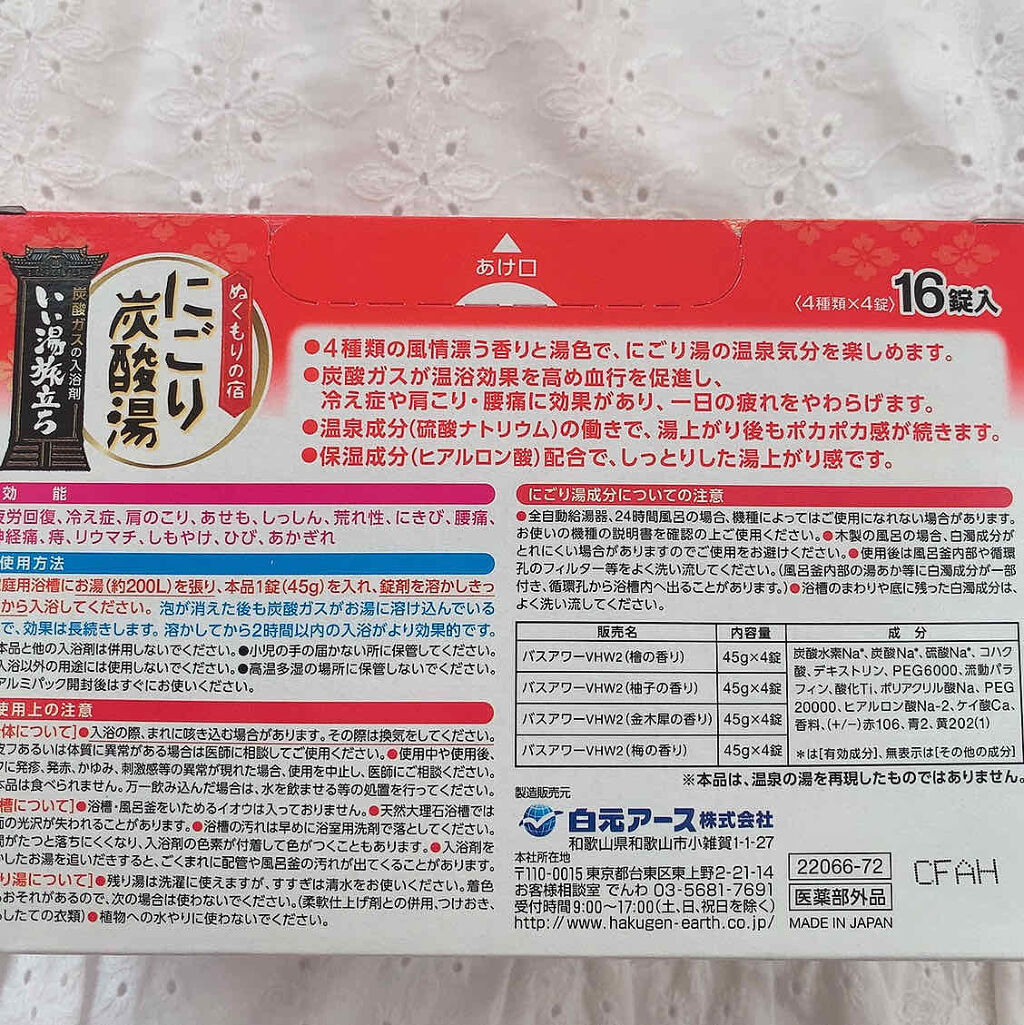 にごり湯の宿/いい湯旅立ち/無機塩系入浴剤を使ったクチコミ（3枚目）