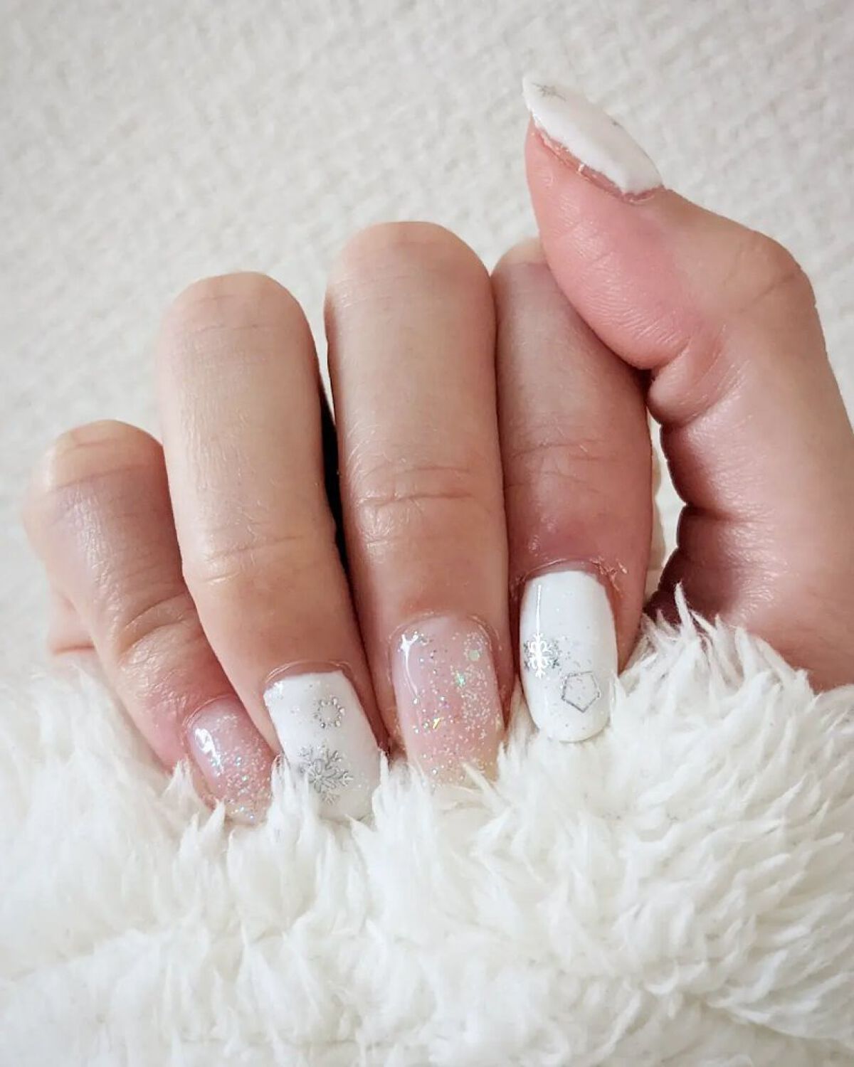 ジェルネイル ホワイト/セリア/ジェルネイルを使ったクチコミ（2枚目）