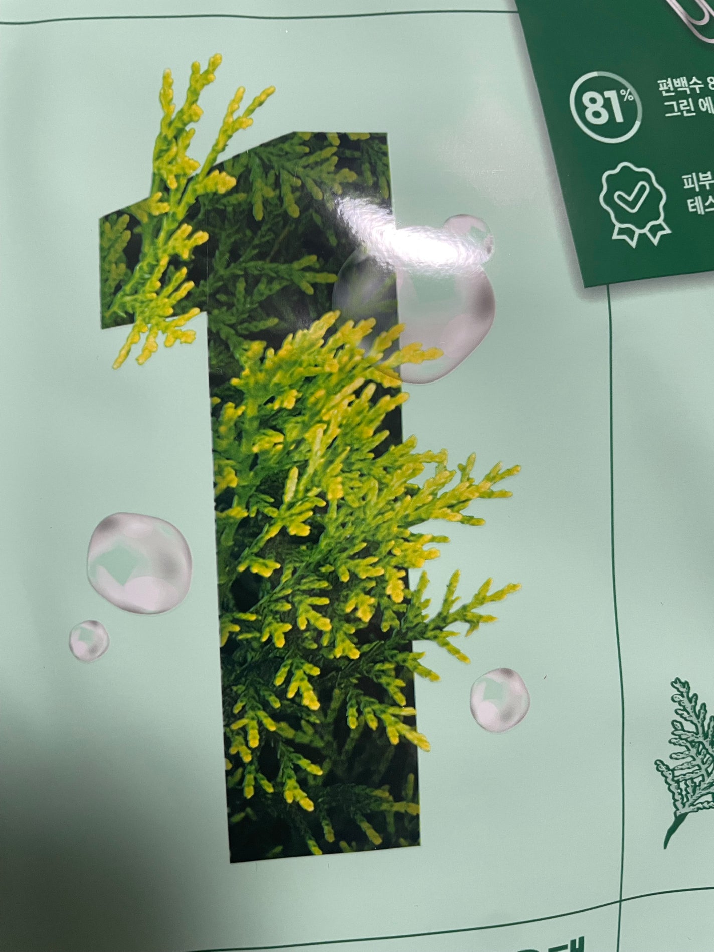 1番 ヒノキ水81%シートマスク/numbuzin/シートマスク・パックを使ったクチコミ(1枚目)